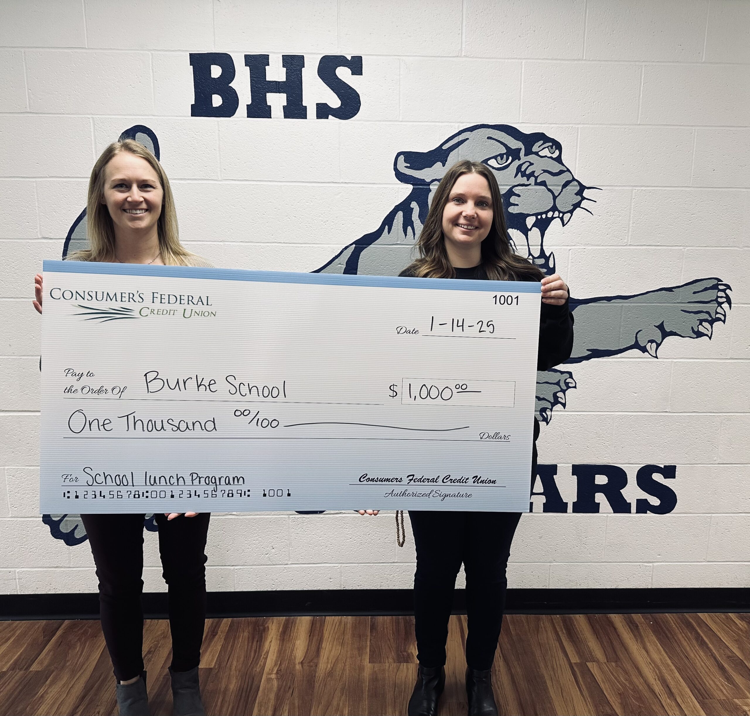 Burke School Lunch Program Donation